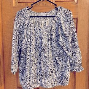 Size L Black and White Blouse by Relativity